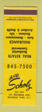 Matchbook Cover - A&W Scholtz Rochelle Park NJ Real Estate Insurance