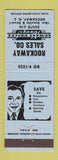 Matchbook Cover - Rockaway Sales NJ department store