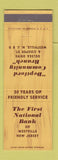 Matchbook Cover - First National Bank Westville NJ