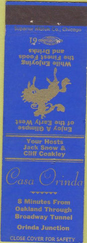 Matchbook Cover - Casa Orinda CA