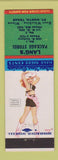 Matchbook Cover - Lang's Package Liquor Fort Worth TX pinup