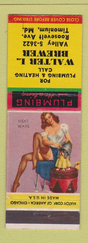 Matchbook Cover - Waler Brewer Plumbing Timonium MD pinup