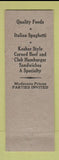 Matchbook Cover - Evergreen Cafe Pittsburgh PA pinup