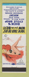 Matchbook Cover - Dick's Bicycle Shop Salinas CA Mercury Boat Motors pinup