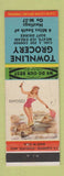 Matchbook Cover - Townline Grocery Hastings MI pinup