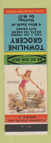 Matchbook Cover - Townline Grocery Hastings MI pinup