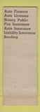 Matchbook Cover - Roy Geesey Insurance pinup