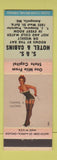 Matchbook Cover - S&S Hotel Cabins Annapolis MD TJ Siomporas pinup
