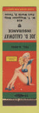 Matchbook Cover - Joe Calloway Insurance Fort Worth TX pinup