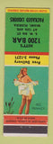 Matchbook Cover - Hitt's 1200 Bar Miami FL liquor pinup