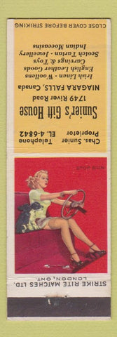 Matchbook Cover - Sunier's Gift House Niagara Falls ON pinup