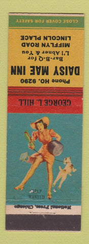 Matchbook Cover - Daisy Mae Inn Pittsburgh PA BBQ pinup