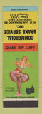 Matchbook Cover - Commercial Brake Service Sun Valley CA pinup