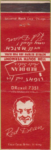 Matchbook Cover - Red Dean Auto Sales Los Angeles CA odd printing error?