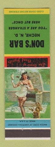 Matchbook Cover - Don's Bar Neche ND pinup