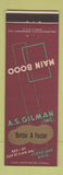 Matchbook Cover - AS Gilman Cleveland OH copy art printing