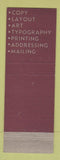 Matchbook Cover - AS Gilman Cleveland OH copy art printing
