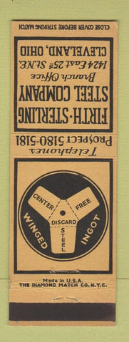 Matchbook Cover - Firth Sterling Steel company Cleveland OH