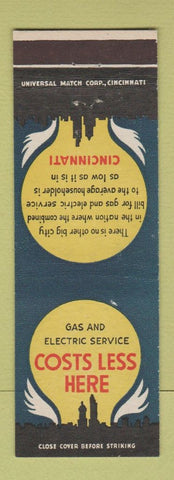 Matchbook Cover - Cincinnati OH Electric Services