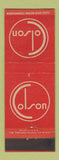 Matchbook Cover - Colson Corp Elyria OH