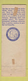 Matchbook Cover - Rox Masonry Paint Detroit MI