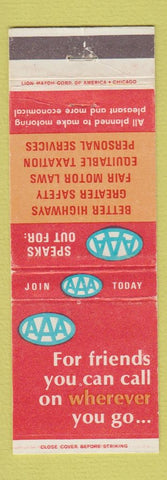 Matchbook Cover - AAA Auto Club