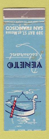 Matchbook Cover - Veneto Restaurant San Francisco CA WORN