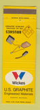 Matchbook Cover - US Graphite Wikces Brushes Saginaw MI