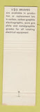 Matchbook Cover - US Graphite Wikces Brushes Saginaw MI