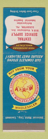 Matchbook Cover - ARW Air Conditioning Scranton PA