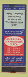 Matchbook Cover - Al's Auto Supply Omaha NE American Hammered Piston Rings WORN