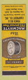 Matchbook Cover - Macwhyte Wire Rope Power Rig Los Angeles CA 1947