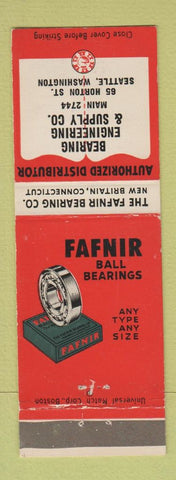 Matchbook Cover - Fafnir Ball Bearings Seattle WA