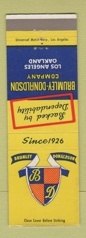 Matchbook Cover - Brumley Donaldson Company Los Angeles Oakland CA