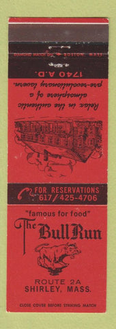 Matchbook Cover - The Bull Run Shirley MA