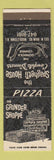 Matchbook Cover - Grinder Shoppe Pizza Middletown RI