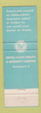 Matchbook Cover - USF&G Insurance Nashville AR