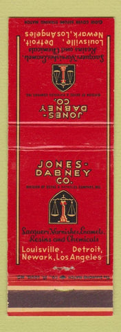 Matchbook Cover - Jones Dabney Lacquers Varnishes Louisville KY Detroit MI