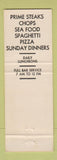 Matchbook Cover - Boalsburg Steak House PA pizza