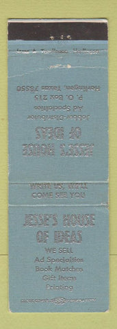 Matchbook Cover - Jesse's House of Ideas Harlingen TX