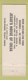 Matchbook Cover - Jesse's House of Ideas Harlingen TX