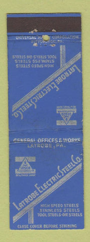 Matchbook Cover - Latrobe Electric Steel Latrobe PA