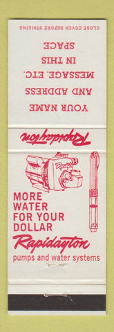 Matchbook Cover - Rapidayton Pumps Water Systems