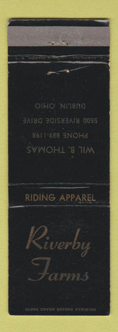 Matchbook Cover - Riverby Farms Riding Apparel Dublin OH