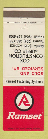 Matchbook Cover - Ramset Fastening System Cox Construction Seattle Tacoma WA