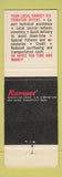 Matchbook Cover - Ramset Fastening System Cox Construction Seattle Tacoma WA