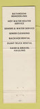 Matchbook Cover - John Fry Pluming Bellevue KY