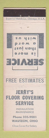 Matchbook Cover - Jerry's Floor Covering Service Wauseon OH