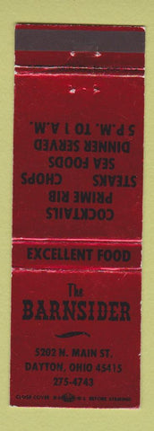 Matchbook Cover - The Barnside Dayton OH restaurant