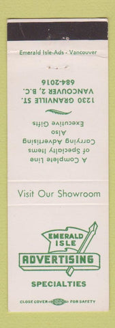 Matchbook Cover - Emerald Isle Advertising Vancouver BC